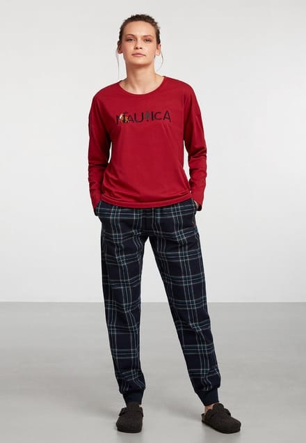Nautica - Pyjama Set Voor Dames, Lange Mouwen - S