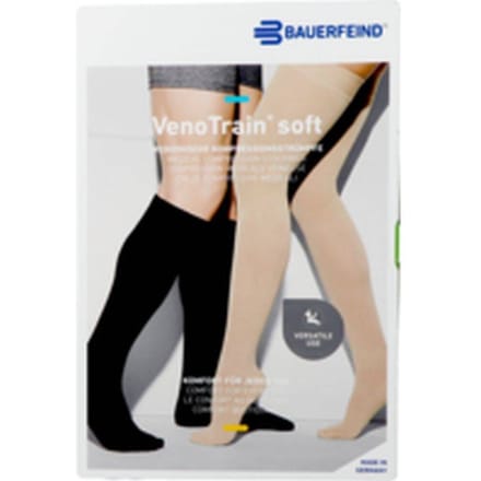 Bauerfeind® VenoTrain® Soft Ad C1 Normal Short Open Teen Caramel Large 1 Kousen