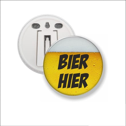 Button Met Clip 58 MM - Bier Hier