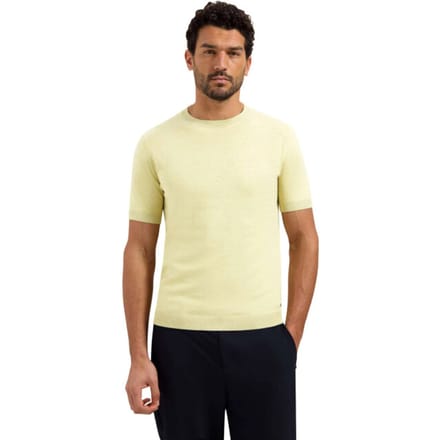 No Excess Pullover Short Sleeve Crew Neck Melange Yellow  M