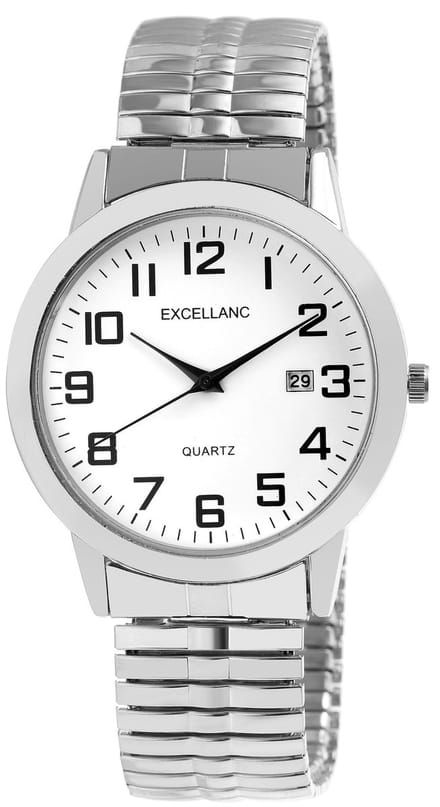 EXCELLANC herenhorloge roestvrij staal Sami, datumaanduiding