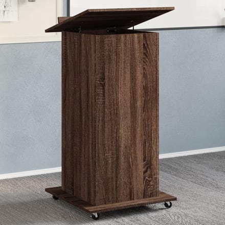 Lezenbureau met wieltjes - Mobiele statafel schrijftafel - Thuiswerken studeren presenteren - Kantelbaar blad met rand
