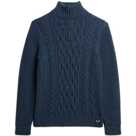 Superdry JACOB CABLE KNIT HALF ZIP Heren Trui - Maat 2XL