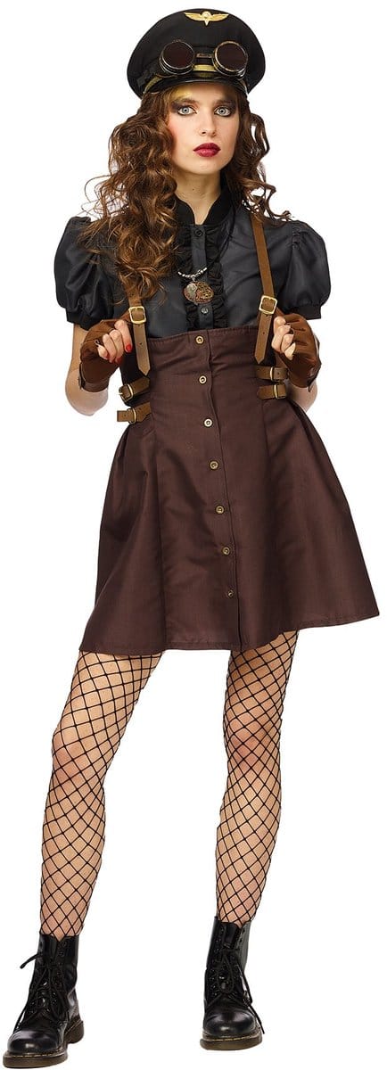 Steampunk Stewardess kostuum - Maat 36