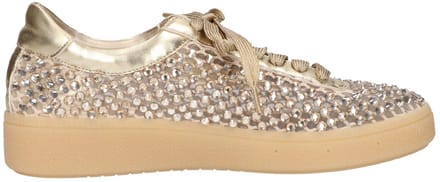 La Strada Sneaker Met Steentjes Goud Mesh - Damesschoenen - Maat - 37