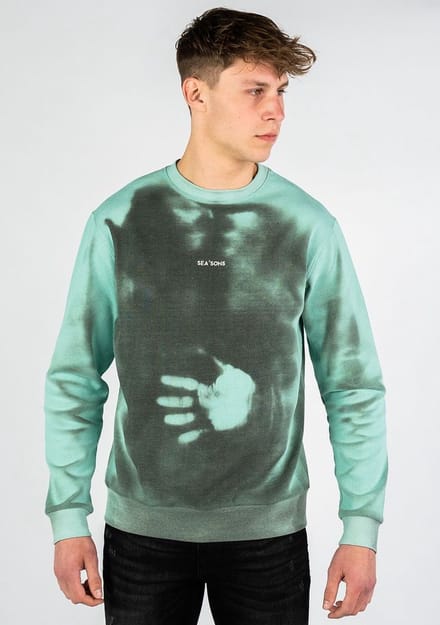Sea'sons Trui Sweater Dark Green Sage Mannen Maat - M
