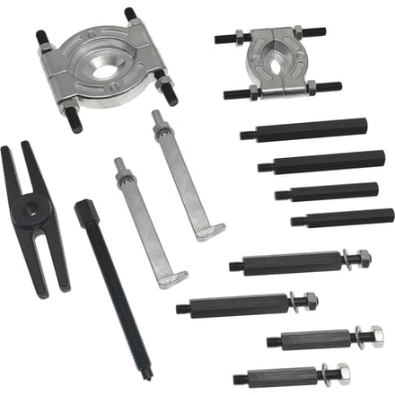 Ensemble d'extracteurs de roulements, kit de séparateurs robustes pour roulements, capacité de 5 tonnes, avec mâchoires de 2  et 3 , 14 pièces bleu