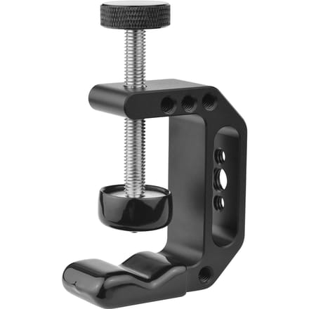 Universele C-klem, zware bureauklem, statieflampklem met standaard 1/4 inch en zwart