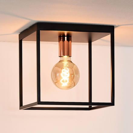 Lucide ARTHUR - Plafonnière (Plafondlamp) - 1xE27 - Zwart