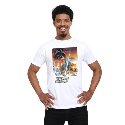 Star Wars Unisex volwassen Episode 5 Poster T-shirt (Wit)