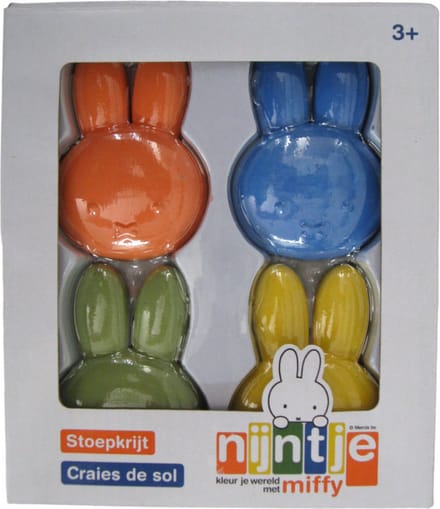 Stoepkrijt Nijntje 4 kleuren - 3+