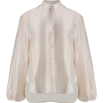 Blouse met mao-kraag voor dames Mat Fashion