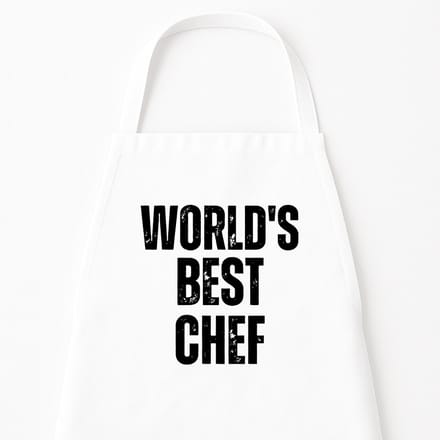 Go Mama - Keukenschort “Her Kitchen, My Grill” – Koppel kookschort – One Size – Verstelbaar – Wit – Humor cadeau voor stellen