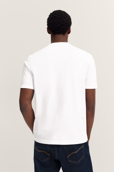 Shirt ronde hals Van Bugatti wit