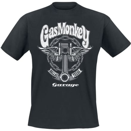 Gas Monkey Garage T-shirt - Big Piston - S tot M - voor Mannen - zwart