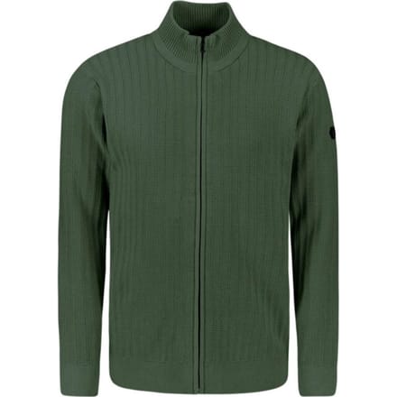 No Excess Cardigan full zip relief dark green