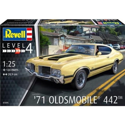 Revell Modelbouwpakket Auto - 07695 1971 Oldsmobile 442 Coupe Plastic - 1:25 - Modelbouw