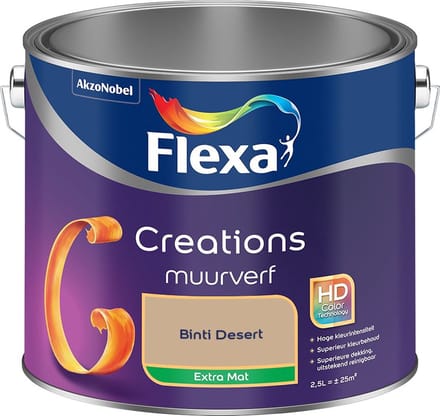 Flexa - Creations Muurverf Extra Mat - Binti Desert - Mengverf - 2,5 L