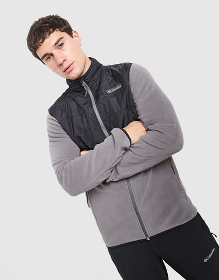Columbia Basin Full Zip Baffle Fleece Jacket - Grijs- Heren, Grijs XL