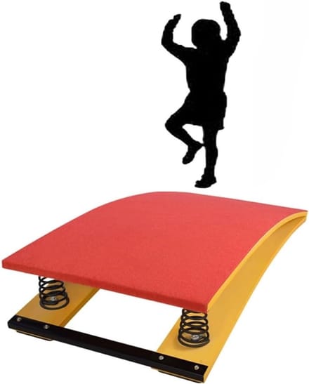 Gymnastiek Springplank - Oefenplatform - Gymnastiek Training - Dubbele Stalen Veren - 60x40cm - Rood