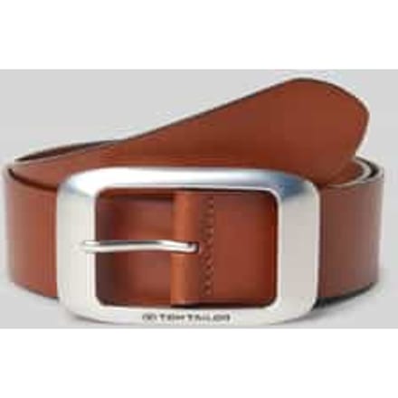 Tom Tailor - TTAMY leren riem met vierkante gesp - Maat 80 - light brown uni