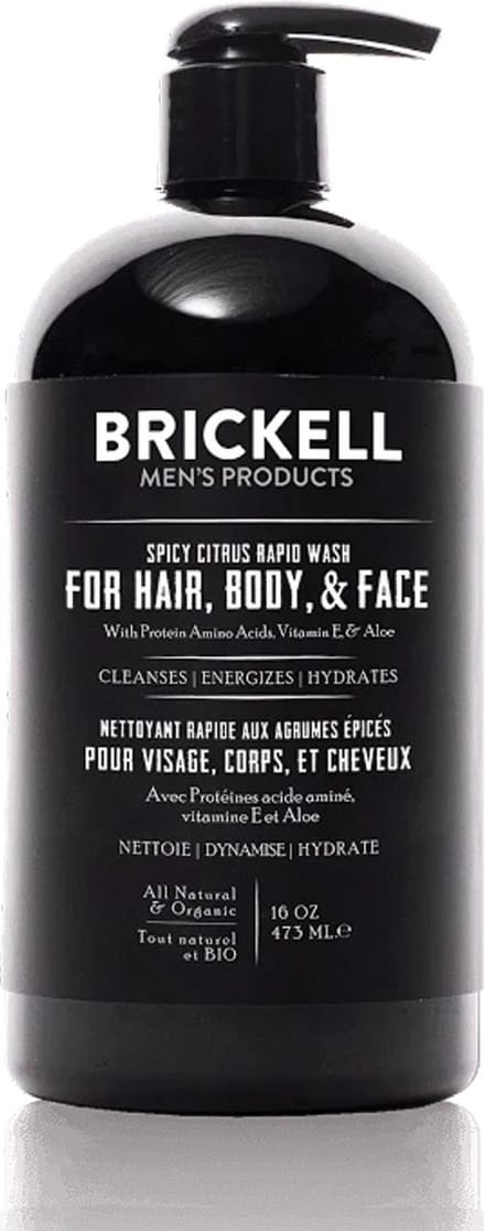 Brickell All in One Wash for Men Rapid Spicy Citrus 473 ml.