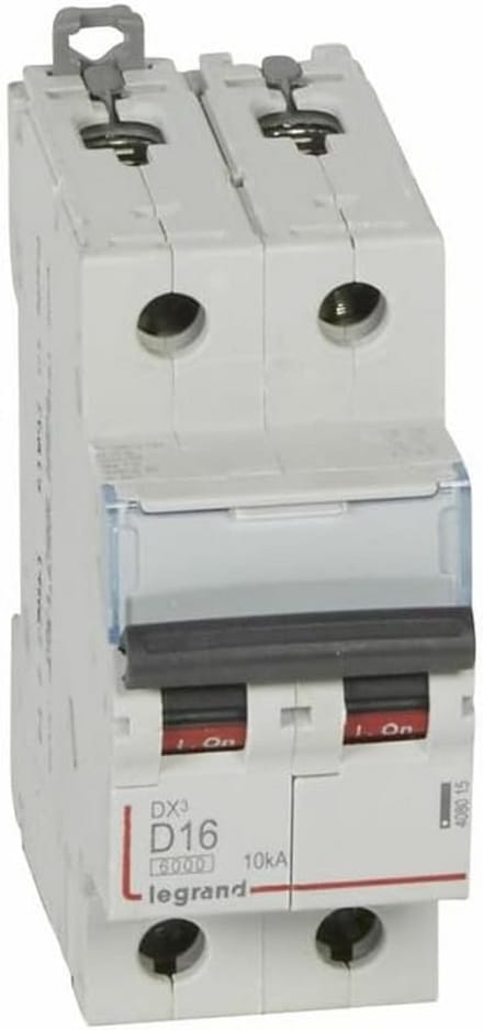 2-polige Aardlekschakelaar 16A Curve D 10kA 230V/400V - Compact Installatiemateriaal