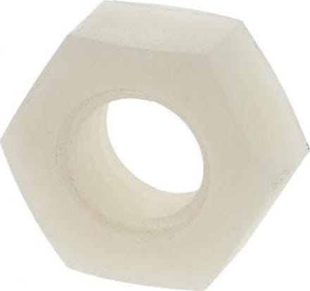 Nylon moer M5 - DIN 555 - Zeskantmoeren metrisch- 10 stuks
