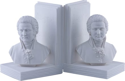 Music Gifts - Albast boekensteun Mozart