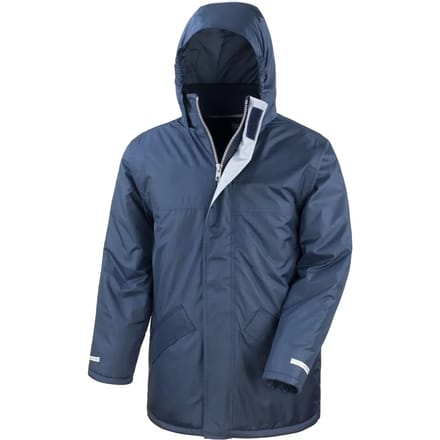 Donkerblauwe winter parka van Result L