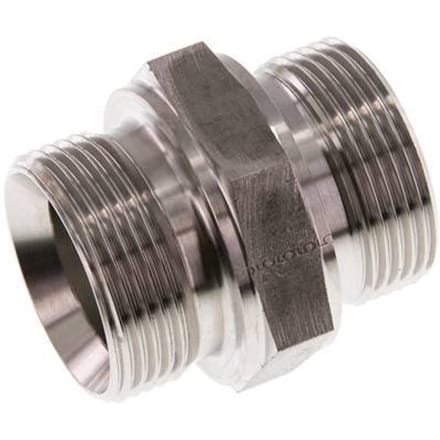 G 1 1/4'' RVS Borstnippel 315 Bar - Hydrauliek - FL2S-M-ST-114G-I