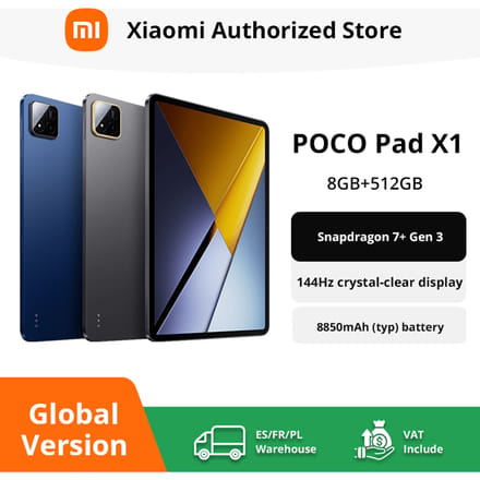POCO Pad X1 Global Version 11,2 inch 3.2K 144Hz scherm, Snapdragon 7+ Gen 3, 8850mAh batterij, 13MP camera, Octa-core CPU tablet Grey