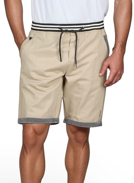 riverso Heren Short RIVAngelo regular/straight Beige L Volwassenen Zomershorts met Elastische Taille