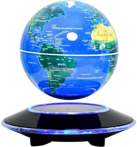 NBAP® Wereldbol met Verlichting - Led Lamp Kinderen - Bureaulamp - Blauw