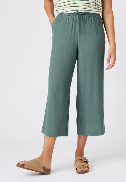 Damart - Capri broek crêpe pull-on - Dames - Groen - 42