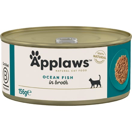 24x156g Zoutwatervis Applaws Kattenvoer