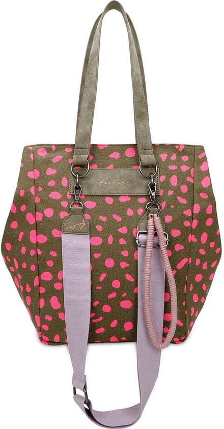 Fritzi aus Preußen Schoudertas Wudy02 Canvas Shopper Spotty Pink Veelkleurig