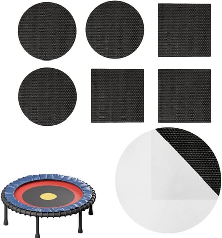 Trampoline Reparatie - Mat Patch - Buiten Spelen - Hitte UV Bestendig - 20 cm - Zwart