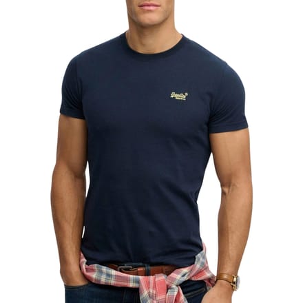 Superdry Essentieel EMB-T-Shirt Met Logo, Blauw