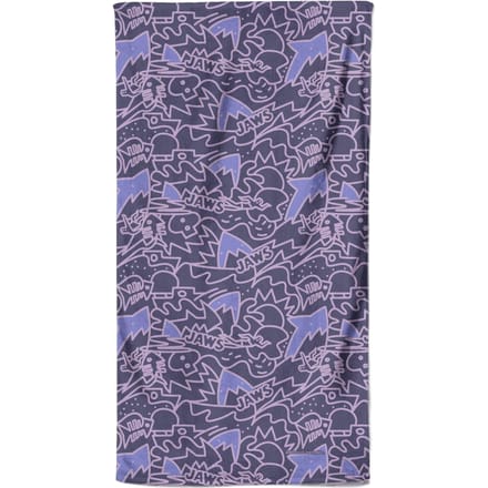 Jaws Purple Doodle Pattern Beach Towel
