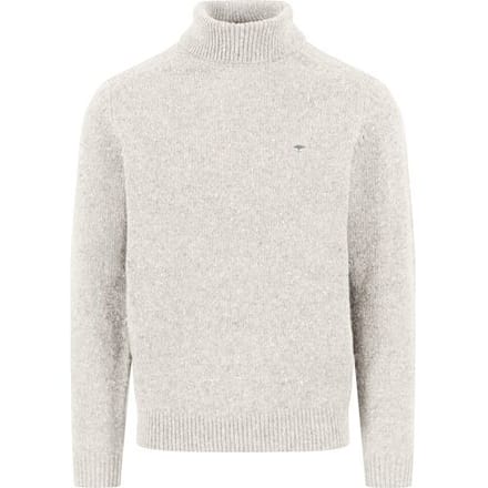 Fynch-Hatton Trui Rollneck Donegal Wool Blend Winter White / male