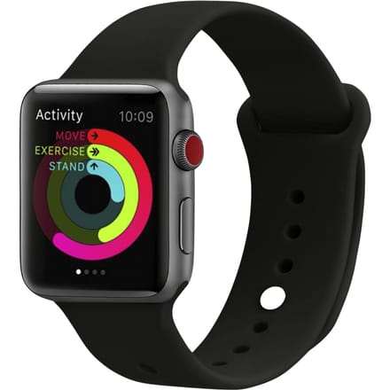Mocaa Apple Watch Siliconen Horlogebandje 41-42mm Zwart