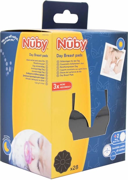 Nûby - Absorberende Wegwerp Borstkompressen voor Dag - Zwart - 30st