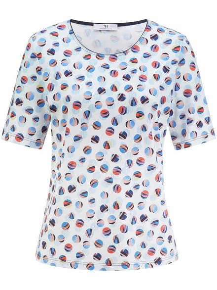 Shirt ronde hals Van Peter Hahn wit