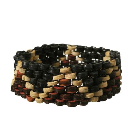 Nautic Reef - Armband – Zwart/Crème/Rood