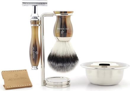 Jag Shaving Complete Antieke Scheerset - Handgemaakt - Bruin
