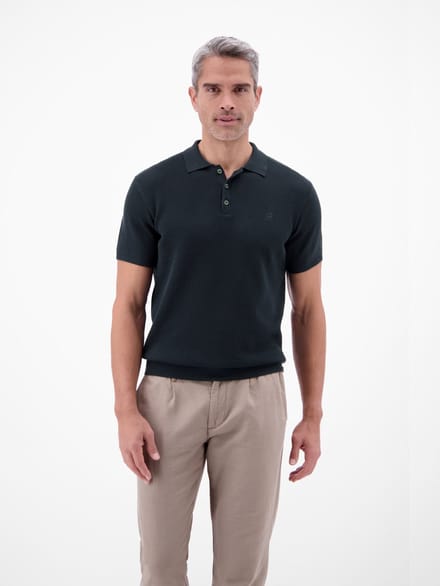 LERROS Effen poloshirt van gestructureerde kwaliteit , Maat: XL , Kleur: CLASSIC NAVY , 100% katoen