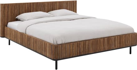 Goossens Bedframe Adel, 180 x 200 cm Hout Teak blank was