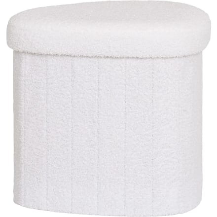 House Collection Teddy Poef + Opbergbox Linnet Wit