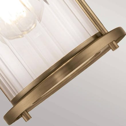 Quoizel LED Badkamerarmatuur Riggs | 1X E27 Max 40W | IP44 | Weathered Brass